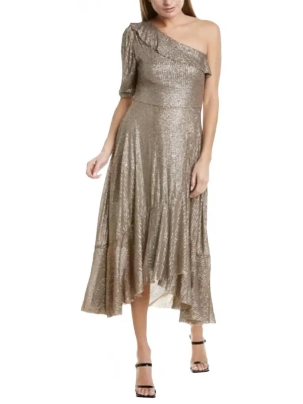 NEW Farm Rio One Shoulder Sequin Midi Dress Size Small